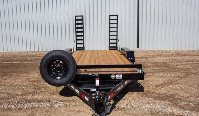 18′ Tandem Axle Equipment Trailer – Fold Up Ramps full