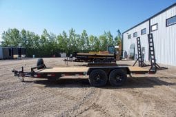 18′ Tandem Axle Equipment Trailer – Fold Up Ramps full