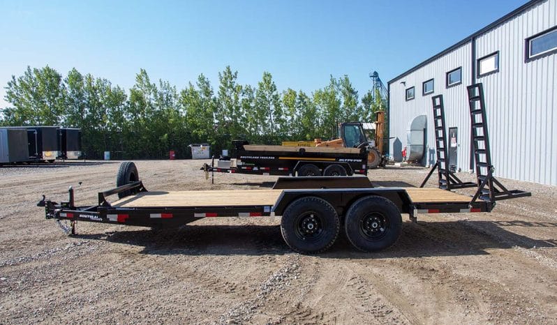 18′ Tandem Axle Equipment Trailer – Fold Up Ramps full