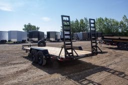 18′ Tandem Axle Equipment Trailer – Fold Up Ramps full