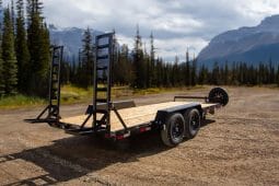 18′ Tandem Axle Equipment Trailer – Fold Up Ramps full