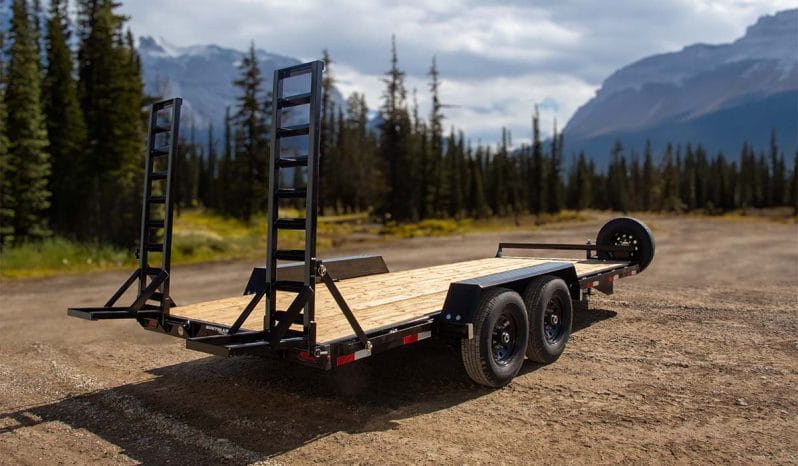 18′ Tandem Axle Equipment Trailer – Fold Up Ramps full