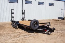 18′ Tandem Axle Equipment Trailer – Fold Up Ramps full