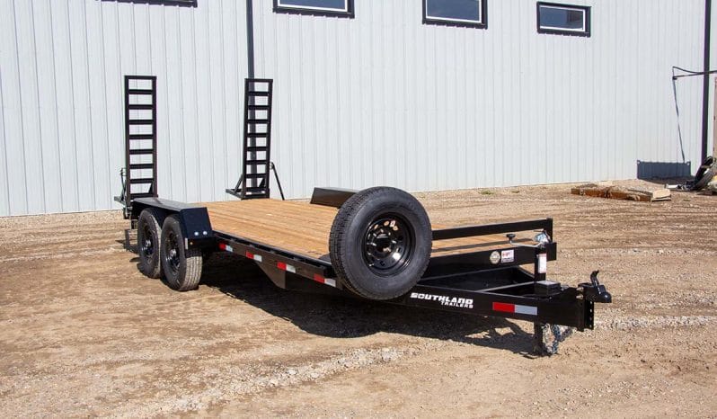 18′ Tandem Axle Equipment Trailer – Fold Up Ramps full