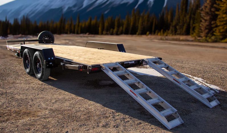 18′ Tandem Axle Equipment Trailer – Slide In Aluminum Ramps full