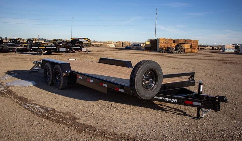 18′ Tandem Axle Equipment Trailer – Slide In Aluminum Ramps full