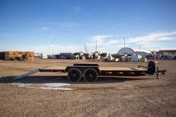 18′ Tandem Axle Equipment Trailer – Slide In Aluminum Ramps full