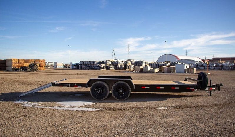 18′ Tandem Axle Equipment Trailer – Slide In Aluminum Ramps full
