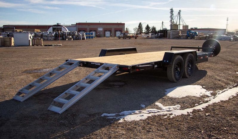 18′ Tandem Axle Equipment Trailer – Slide In Aluminum Ramps full