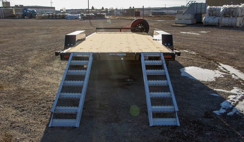18′ Tandem Axle Equipment Trailer – Slide In Aluminum Ramps full