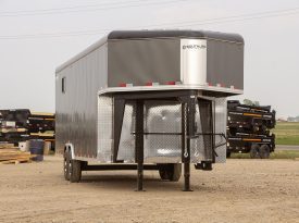 Commercial Gooseneck Enclosed Cargo Trailer 8′ W x 20′ – 26′ L – 78″ Wall Height