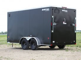 Enclosed Cargo Trailer 7′ W x 16′ L w/ V-Nose – 78″ Wall Height