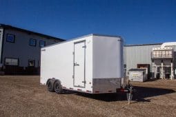 Enclosed Cargo Trailer 8′ W x 18′ L w/ V-Nose- 86″ Wall Height full