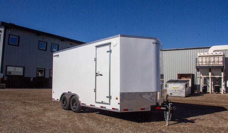 Enclosed Cargo Trailer 8′ W x 18′ L w/ V-Nose- 86″ Wall Height full