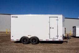 Enclosed Cargo Trailer 8′ W x 18′ L w/ V-Nose- 86″ Wall Height full
