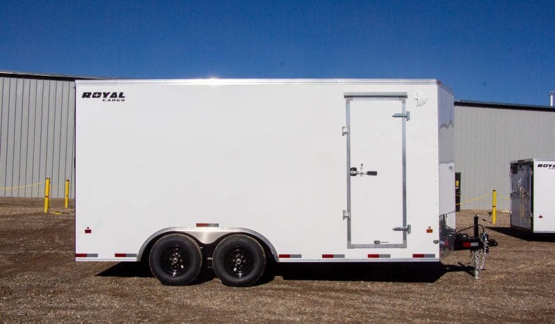 Enclosed Cargo Trailer 8′ W x 18′ L w/ V-Nose- 86″ Wall Height full