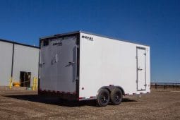 Enclosed Cargo Trailer 8′ W x 18′ L w/ V-Nose- 86″ Wall Height full