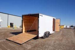 Enclosed Cargo Trailer 8′ W x 18′ L w/ V-Nose- 86″ Wall Height full