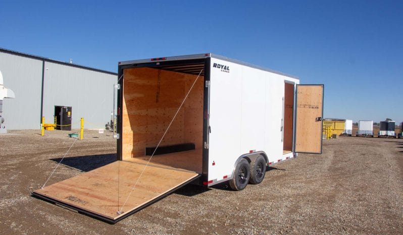 Enclosed Cargo Trailer 8′ W x 18′ L w/ V-Nose- 86″ Wall Height full