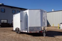Enclosed Cargo Trailer 8′ W x 18′ L w/ V-Nose- 86″ Wall Height full