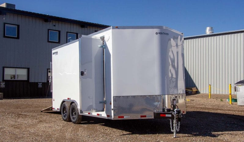 Enclosed Cargo Trailer 8′ W x 18′ L w/ V-Nose- 86″ Wall Height full