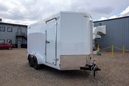 Enclosed Cargo Trailer 7′ W x 16′ L w/ V-Nose – 86″ Wall Height full