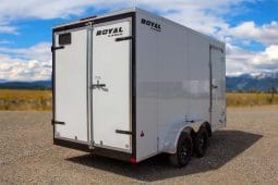 Enclosed Cargo Trailer 7′ W x 16′ L w/ V-Nose – 86″ Wall Height full