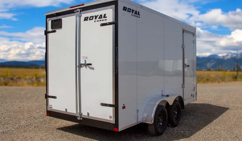 Enclosed Cargo Trailer 7′ W x 16′ L w/ V-Nose – 86″ Wall Height full
