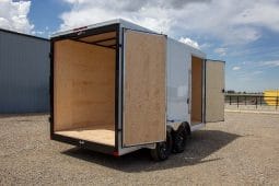 Enclosed Cargo Trailer 7′ W x 16′ L w/ V-Nose – 86″ Wall Height full