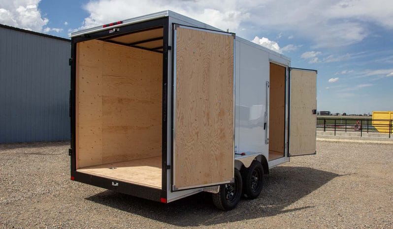 Enclosed Cargo Trailer 7′ W x 16′ L w/ V-Nose – 86″ Wall Height full