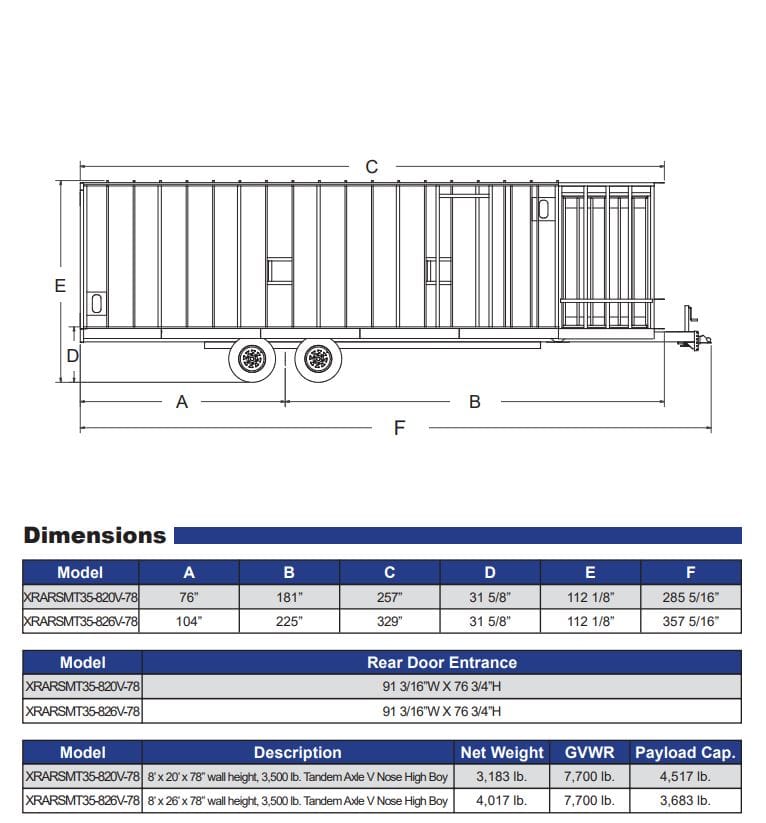 XRARSMT35-8x20'26' High Boy