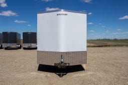 Enclosed Cargo Trailer 7.5’W x 16’L with V-Nose 86” Wall Height Rear Barn or Ramp Door 7,700 lbs. or Payload 5,389 lbs. full