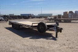 20′ & 25′ High Boy Tandem Axle Equipment Beavertail Trailer w/ Flip Over Ramps full