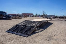 20′ & 25′ High Boy Tandem Axle Equipment Beavertail Trailer w/ Flip Over Ramps full