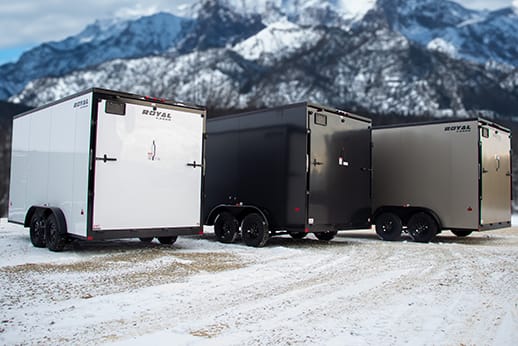 Back Angle Of Multiple Skin Colours For Cargo Trailers