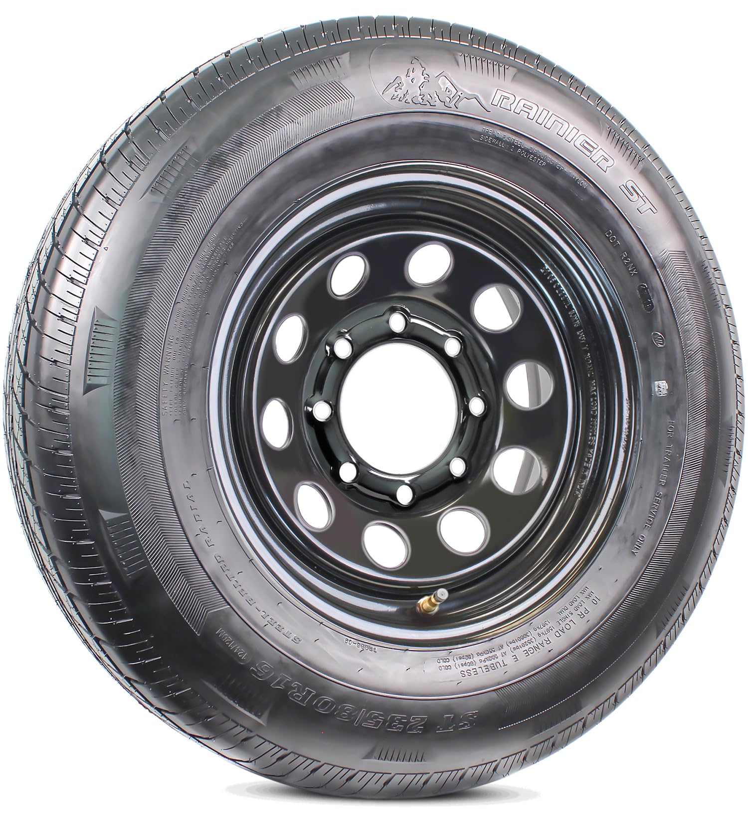Radial ST 235/80R16 — Black Spoke Wheel (Rainier)