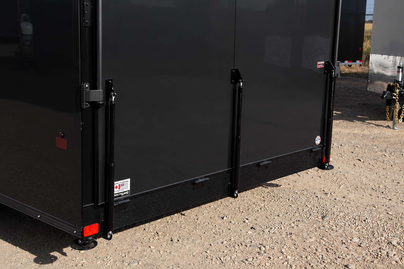 Black Cargo Trailer Door Hardware